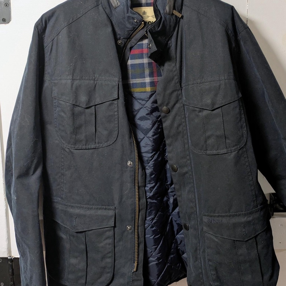 Barbour Dark Blue Military Jacket